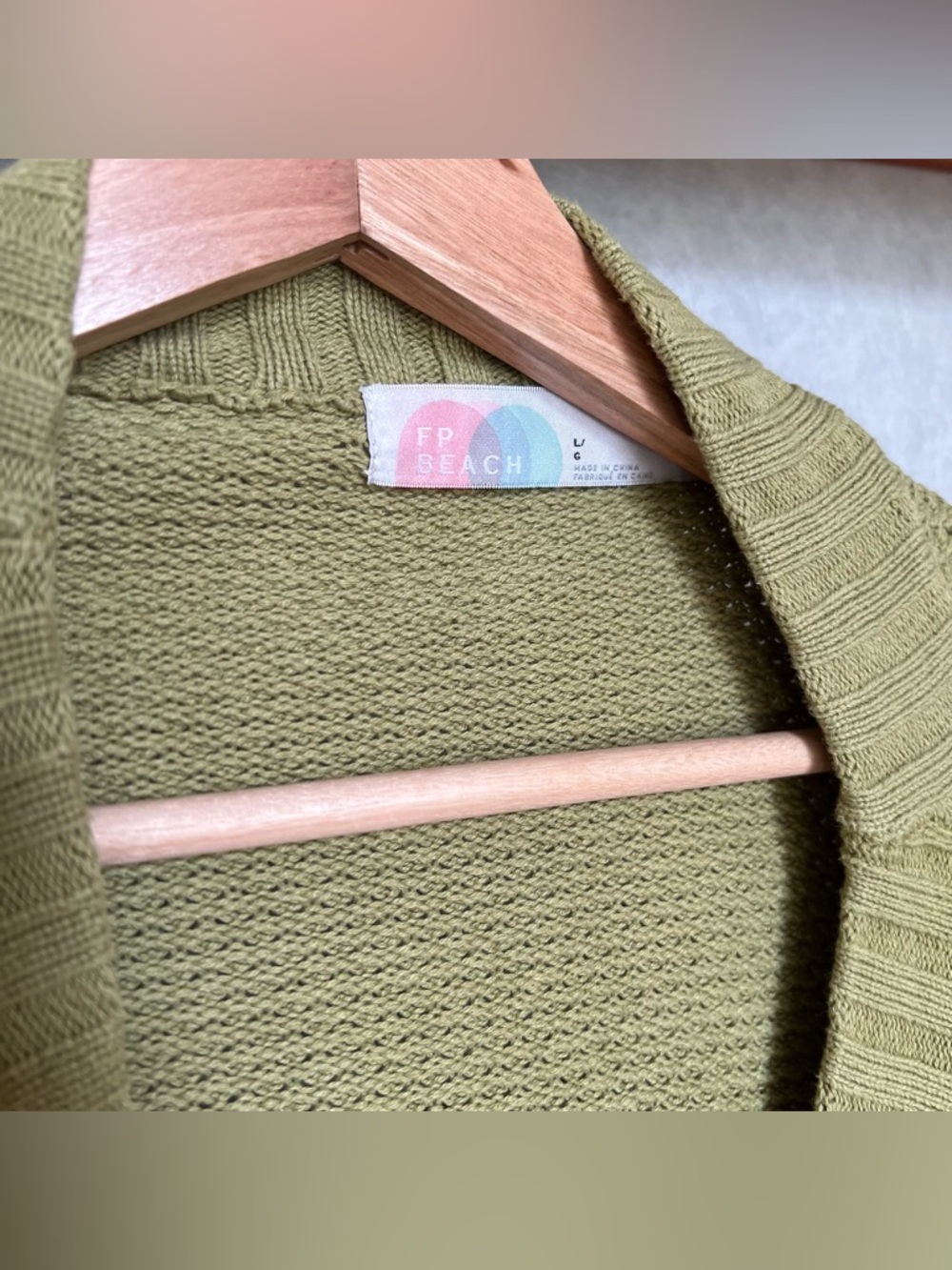 Free People Beach Hailee Green Cardigan Set Large - Picture 2 of 5